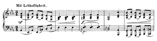 10. Waltz Op. 124 No. 10  in E-flat Major by Schumann piano sheet music