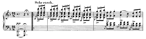 Vision Op. 124 No. 14  in F Major by Schumann piano sheet music