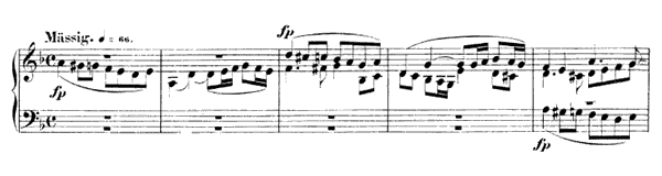 Mässig Op. 126 No. 2  in D Minor by Schumann piano sheet music