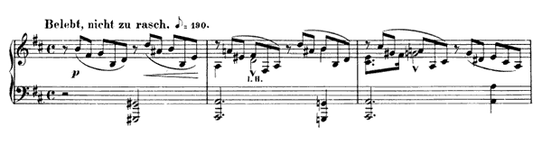 2. Morning Song Op. 133 No. 2  in D Major by Schumann piano sheet music
