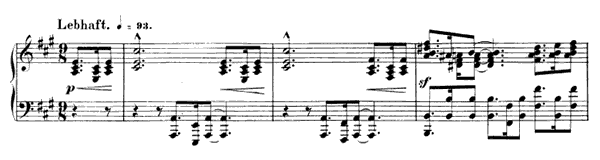 Morning Song Op. 133 No. 3  in A Major by Schumann piano sheet music