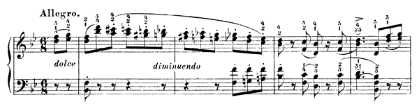 Caprice Op. 3 No. 4  in B-flat Major by Schumann piano sheet music