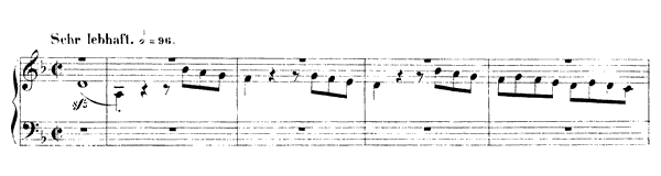 2. Fugue: Sehr lebhaft Op. 72 No. 2  in D Minor by Schumann piano sheet music