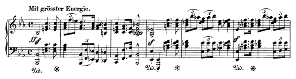 1. March: Mit grösster Energie Op. 76 No. 1  in E-flat Major by Schumann piano sheet music