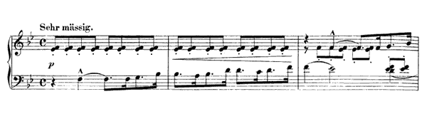 3. March: Sehr mässig Op. 76 No. 3  in B-flat Major by Schumann piano sheet music