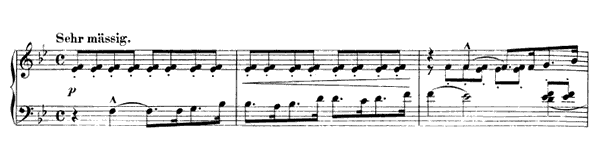 March: Sehr mässig Op. 76 No. 3  in B-flat Major by Schumann piano sheet music