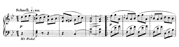 5. Freudliche Landschaft Op. 82 No. 5  in B-flat Major by Schumann piano sheet music