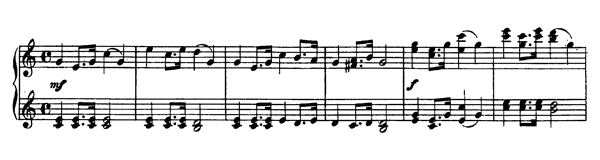 12 Pieces for Small and Big Children - Geburtstagsmarsch Op. 85   No. 1  in C Major by Schumann piano sheet music
