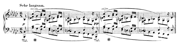 7. Album Leaf IV: Sehr langsam Op. 99 No. 7  in E-flat Minor by Schumann piano sheet music