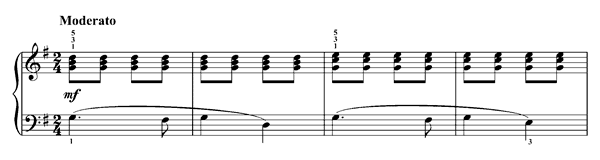 Melody for the Left Hand Op. 108   No. 12  in G Major by Schytte piano sheet music