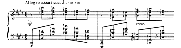 Prelude Op. 15 No. 3  in E Major by Scriabin piano sheet music