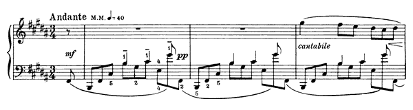 Prelude Op. 16 No. 1  in B Major by Scriabin piano sheet music