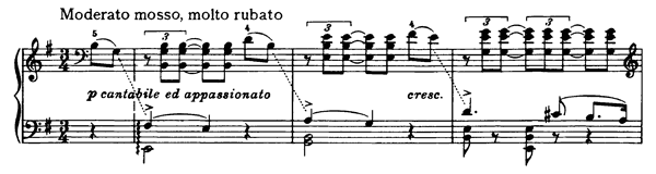 Aveu passioné   in E Minor by Tchaikovsky piano sheet music