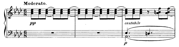 Impromptu   in A-flat Major by Tchaikovsky piano sheet music
