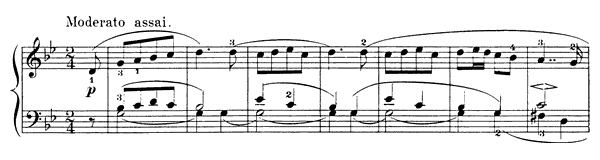 16. Old French Melody Op. 39 No. 16  in G Minor by Tchaikovsky piano sheet music