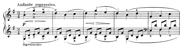 3. Mama Op. 39 No. 3  in G Major by Tchaikovsky piano sheet music