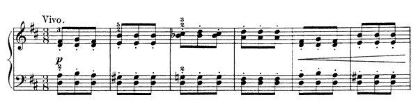 The Little Horseman Op. 39 No. 4  in D Major by Tchaikovsky piano sheet music