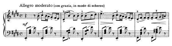 12. The Rascal Op. 72 No. 12  in E Major by Tchaikovsky piano sheet music