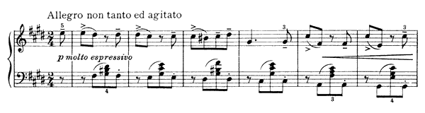 3. Gentle Reproaches Op. 72 No. 3  in C-sharp Minor by Tchaikovsky piano sheet music