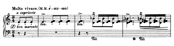 Transcendental Etude: Molto vivace (Fusées)  S . 139 No. 2  in A Minor by Liszt piano sheet music