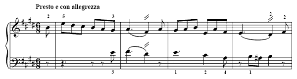 30. Four clubs?-Pass!   in E Major by Türk piano sheet music
