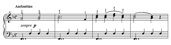 For Practicing Thirds and Sixths   in F Major by Türk piano sheet music