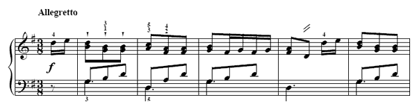 The Leaping Dancer   in G Major by Türk piano sheet music