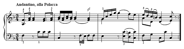 44. A Light Song   in F Major by Türk piano sheet music