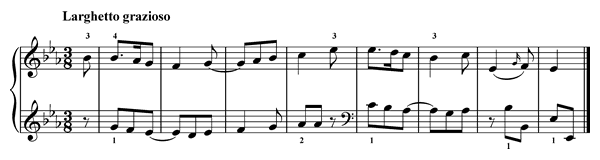 12. Ties   in E-flat Major by Türk piano sheet music