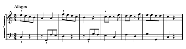 3. Quaver Rests   in C Major by Türk piano sheet music