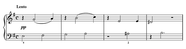 6. The Two Invalids   in E Minor by Türk piano sheet music