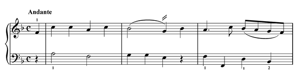 Phrase-Endings   in F Major by Türk piano sheet music